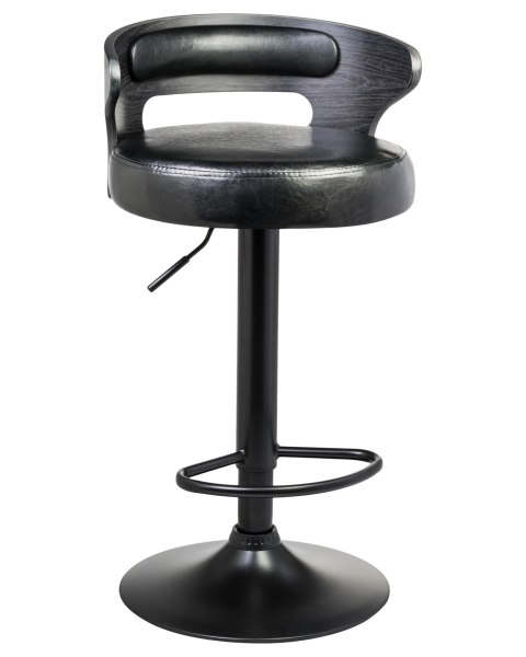 Набор 2 шт Стул барный FRED BLACK, черное дерево, черный