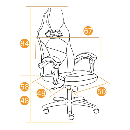 Кресло ARENA флок, серый и черный