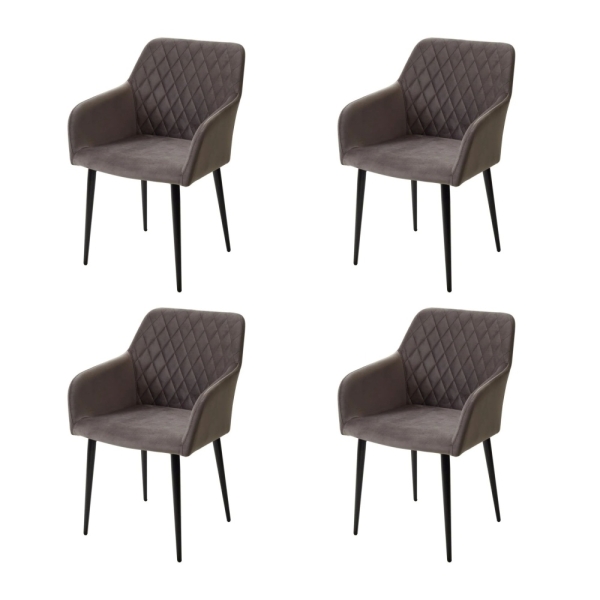 Стул BRANDY-X графит #14 велюр, черный каркас Стул BRANDY-X графит #14 велюр, черный каркас