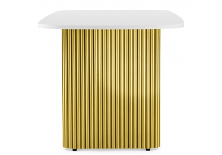 Стол деревянный Бавария B 180 х 90 белая пленка шагрень, золото