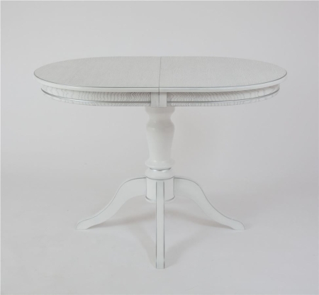 Стол "Капелла-2" белый, патина серебро, шпон дуб тип 2