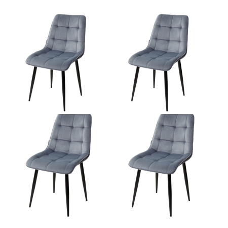 Стул CHIC BLUVEL-06 синий, черный каркас