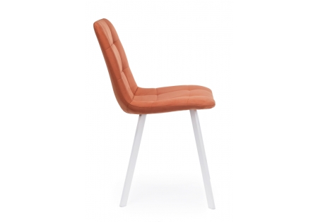 Стул на металлокаркасе Чилли терракотовый, белый