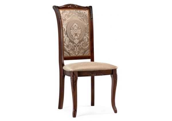 Стул деревянный Керия ткань бежевый, вишня