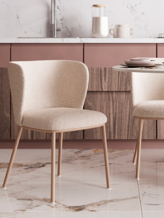 Стул Stag бежевый с бежевыми ножками