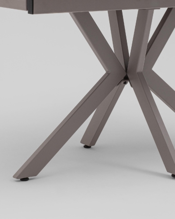 Стол Marmer 120-180/80/76 см подстолье металл капучино