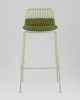 Стул барный Louran с подушкой зеленый
