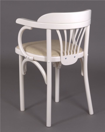 Деревянный стул Венский слоновая кость с мягким сиденьем из экокожи Деревянный стул Венский слоновая кость с мягким сиденьем из экокожи