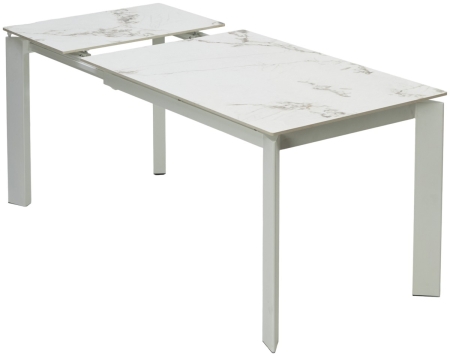 Стол CORNER 120 GLOSS GOLDEN JADE SOLID CERAMIC, WHITE