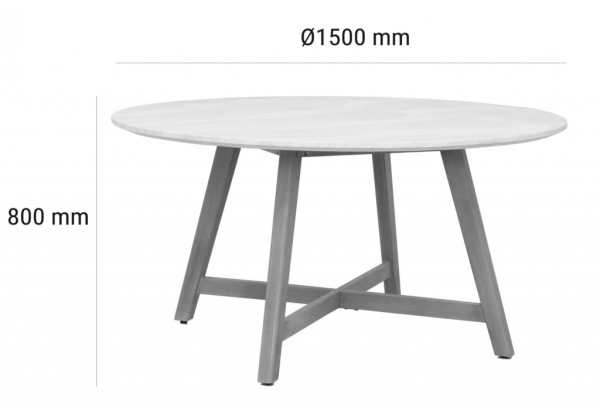 Стол деревянный обеденный Tagliamento Mali Ø150 натуральный