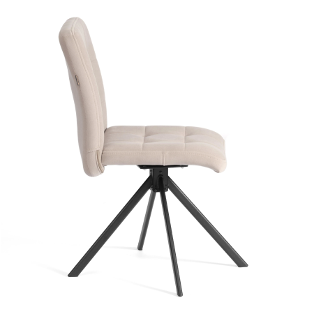 Стул обеденный Medeo бежевый с черными ножками