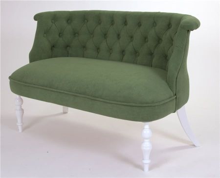 Диван Бархат эмаль белая, G09 - малахит