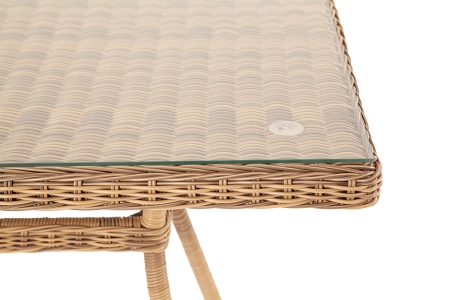 "Латте" плетеный стол из искусственного ротанга 160х90см, цвет соломенный