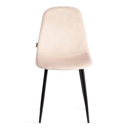Стул BREEZE (mod. JSC-58) велюр и металл, бежевый и черный