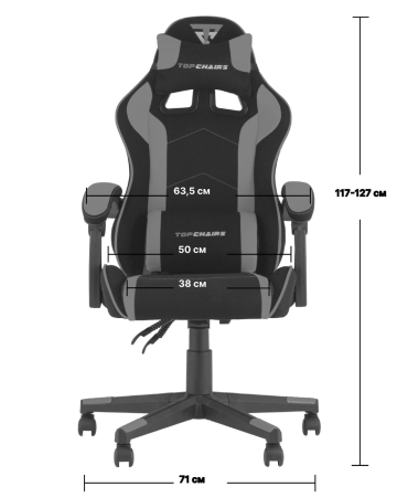Кресло спортивное TopChairs Shadow черно-синий Кресло спортивное TopChairs Shadow черно-синий