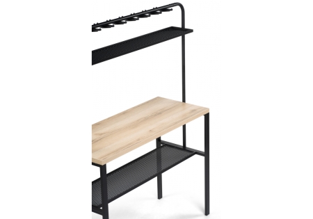 Барный стол Нари 120х50х171 делано, черный матовый