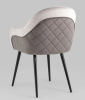 Стул Новел велюр светло-серый с темно-серой спинкой