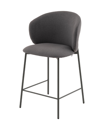 Стул полубарный Блейз велюр серый