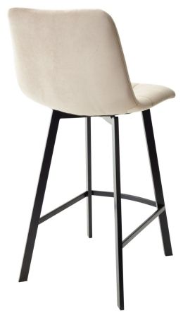 Полубарный стул CHILLI-Q SQUARE бежевый #5 велюр, черный каркас (H=66cm) Полубарный стул CHILLI-Q SQUARE бежевый #5 велюр, черный каркас (H=66cm)
