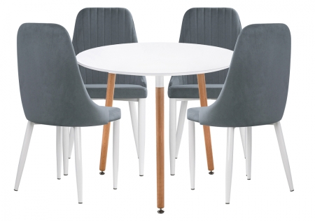 Обеденная группа Уин 90 white, gray