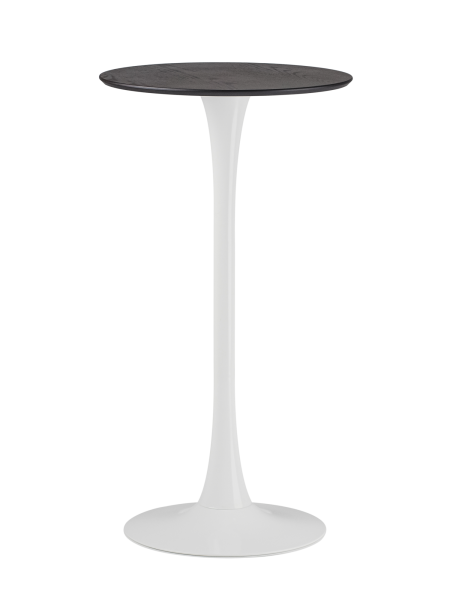 Барный стол Tulip style белый каркас столешница венге