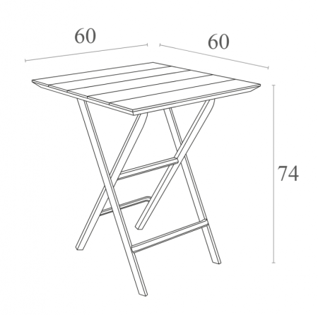 Стол пластиковый складной Siesta Contract Helen Folding Table 60 оливковый