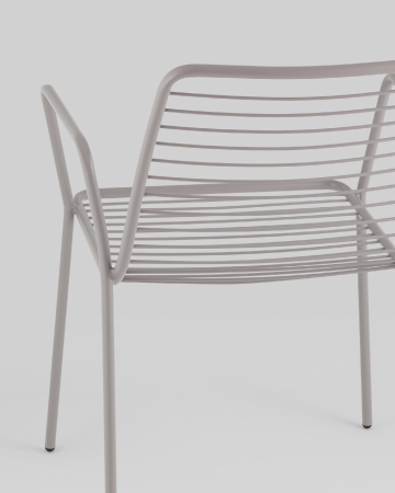 Стул с подлокотниками Дели металл серый