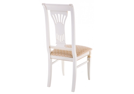 Стул деревянный Roy W/З молочный с патиной