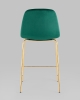 Стул полубарный Валенсия SN ткань зеленый золотые ножки