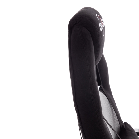 Кресло DRIVER флок и ткань, черный и серый