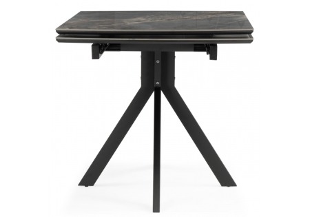 Керамический стол Комильфо 120(180)x80 черный кварц, черный