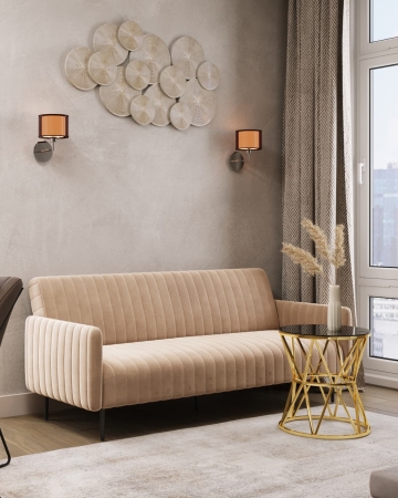 Журнальный стол 50*50 ВИВА золото стекло черное