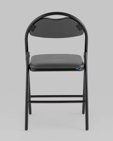 Стул складной Hagen экокожа серый каркас черный