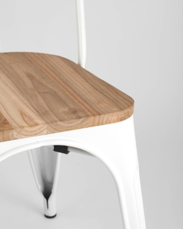 Стул TOLIX WOOD белый глянцевый Стул TOLIX WOOD белый глянцевый