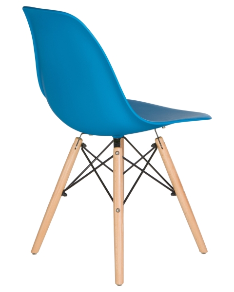 Стул обеденный DSW ножки светлый бук, голубой BE-02