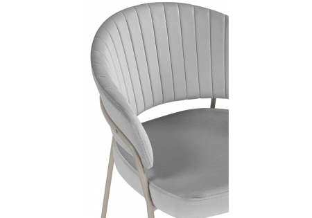 Стул на металлокаркасе Лео светло-серый (H-09), серый