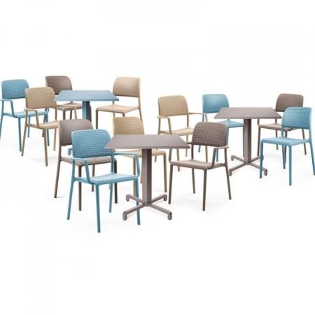 Кресло пластиковое Bora голубое