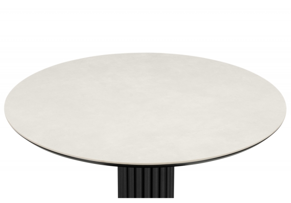 Керамический стол Кэмерон 90 carmen light grey, черный