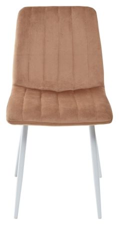 Стул DUBLIN G108-72 тоффи велюр, белый каркас