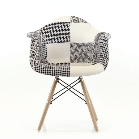 Кресло Patchwork черно-белый