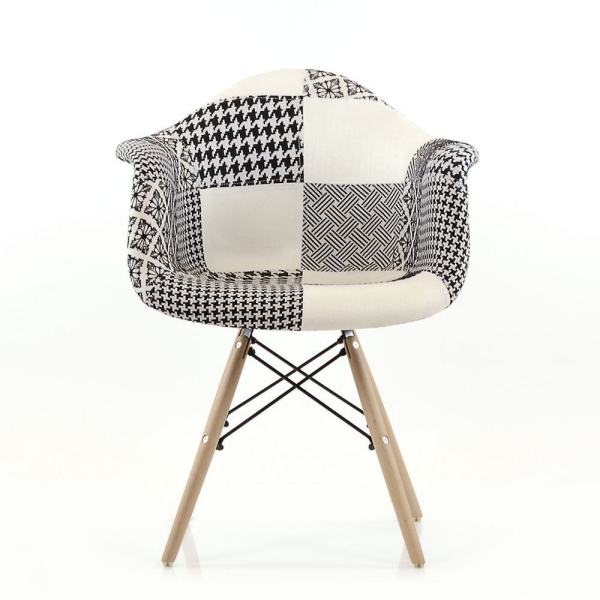 Кресло Patchwork черно-белый