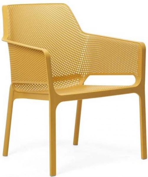 Кресло пластиковое Net Relax желтое