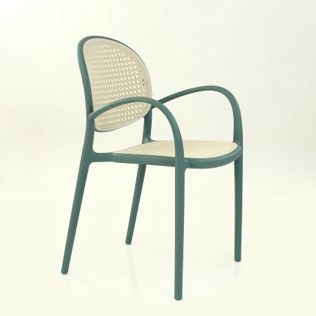 Кресло N-70 цвет бирюзовый с белой сеткой