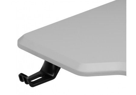 Компьютерный стол Маркос 120х75 светло-серый, черный