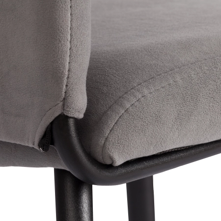 Стул обеденный Monte Carlo серый, ткань и металл, мягкое сиденье, без подлокотников Стул обеденный Monte Carlo серый, ткань и металл, мягкое сиденье, без подлокотников