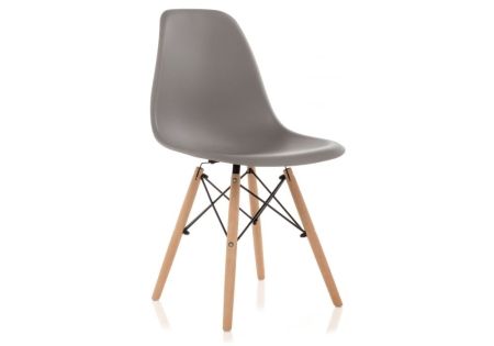 Стул деревянный Eames PC-015 серый