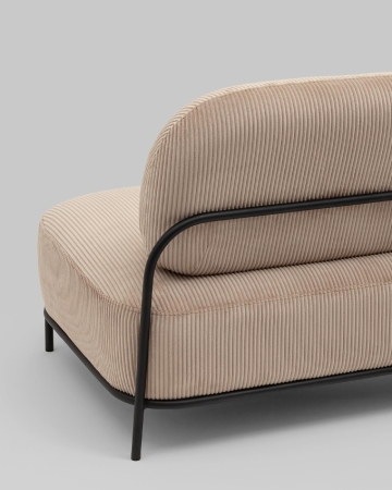 Диван Стоун велюр рельефный бежевый