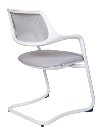 Кресло офисное Diamond СF серый, ткань и пластик и металл, мягкое сиденье, с подлокотниками