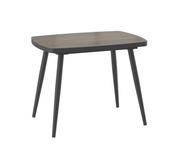 Стол раздвижной Tinto-100 дуб винтажный, черный 100х70(30)