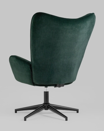 Кресло Филадельфия велюр изумрудный ножка черная